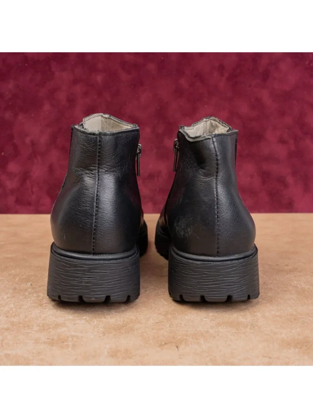 Alegria Women Shayne Black Leather Zip Chelsea Ankle Boots sz 6US EUR36